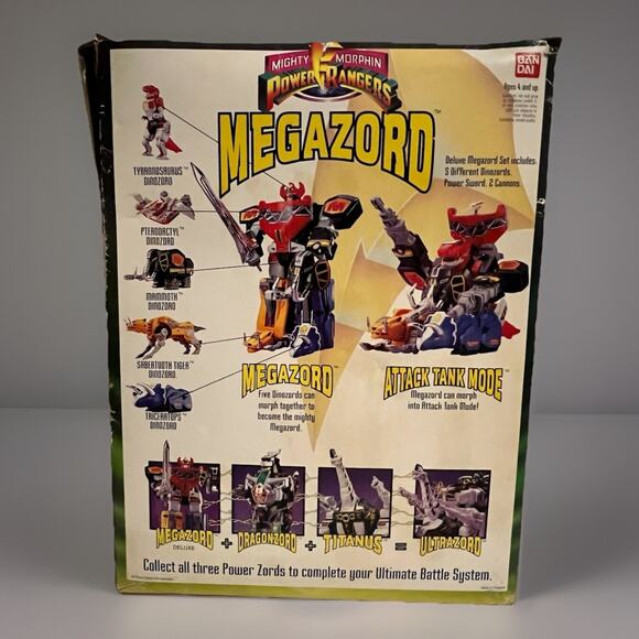 Megazord 2260 Deluxe Set Mighty Morphin Power Rangers Bandai 1993 -Near Complete - Picture 16 of 16